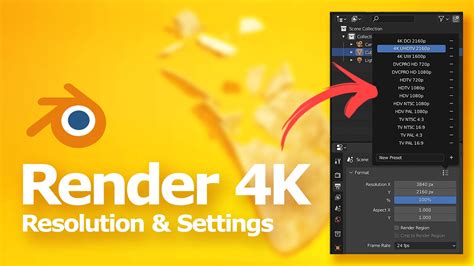 How to render 4K resolution in Blender, settings for image and ...